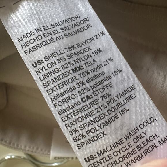 CHICOS | Womens So Slimming Brigitte Slim Leg Crop Pants NEW Size 16 Stretchy - Picture 9 of 12